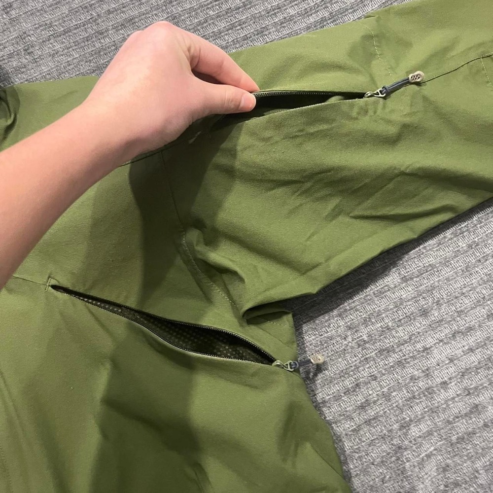 Patagonia Men's Medium Vintage Powder Keg Green Coat Rain Windbreaker Jacket - Picture 6 of 8